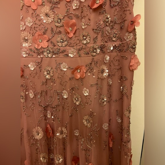 Mac Duggal Blush Floral Midi Dress - Picture 6 of 16